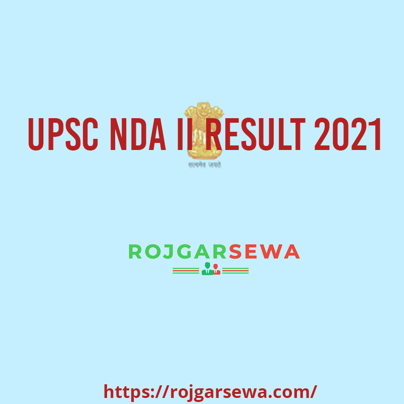 UPSC NDA II Result 2021